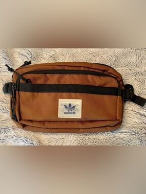 adidas Men's Rust Brown Waist Pack with Black Trims